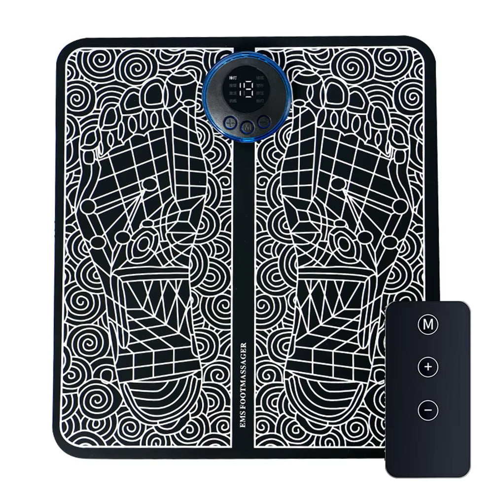 Advanced Multifunctional Foot Massage Pad with 8 Modes and 19 Intensity Levels for Fatigue Relief, USB Rechargeable