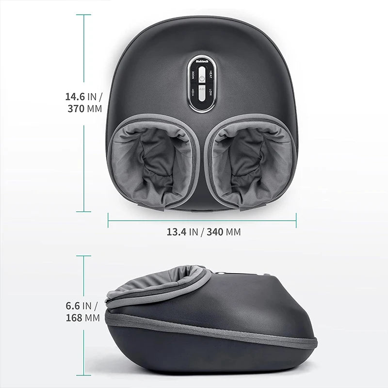 Electric Foot Massager with Heating Therapy and Air Compression Shiatsu Kneading for Muscle Relaxation