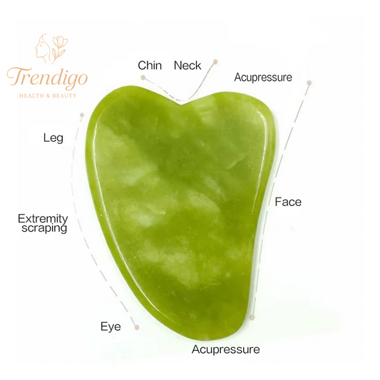 Natural Jade Roller and Gua Sha Massage Tool Set for Spa and Facial Treatments