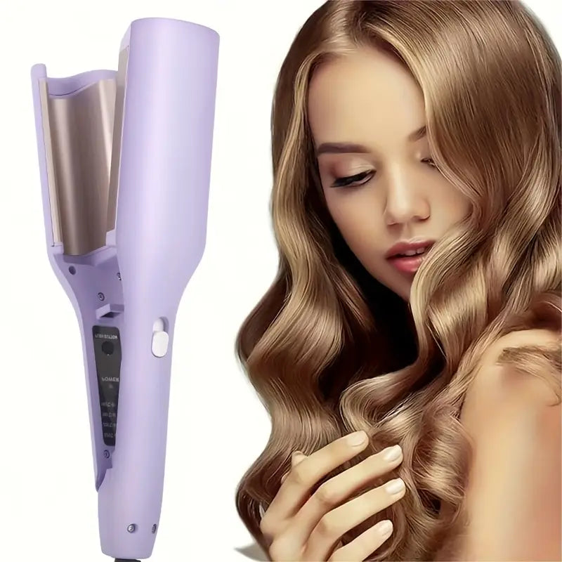 French Egg Roll Curling Iron 32mm – Get Effortless, Bouncy Waves with Shine