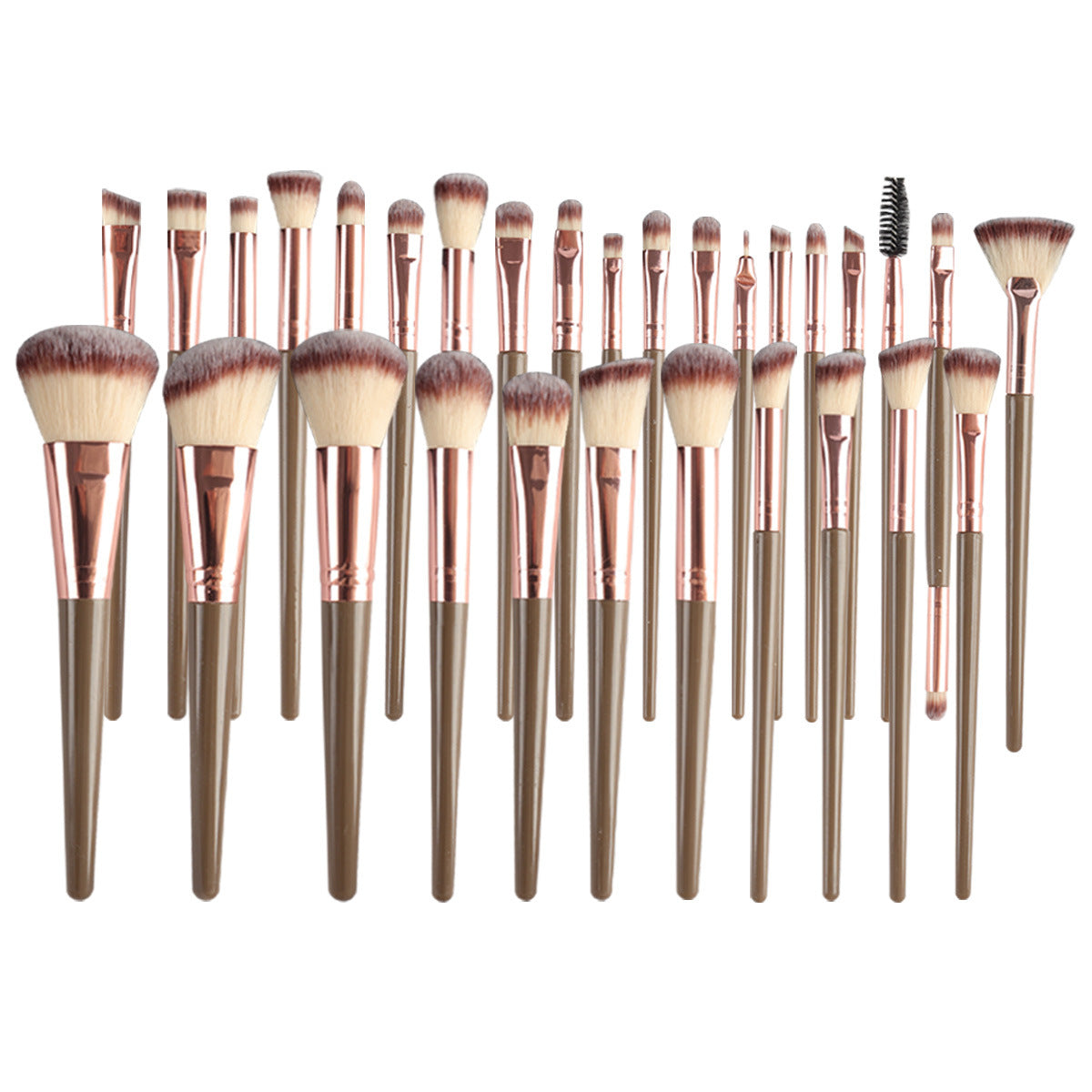 56-Piece Makeup Brush Set (Chocolate) – Complete Professional Face & Eye Kit