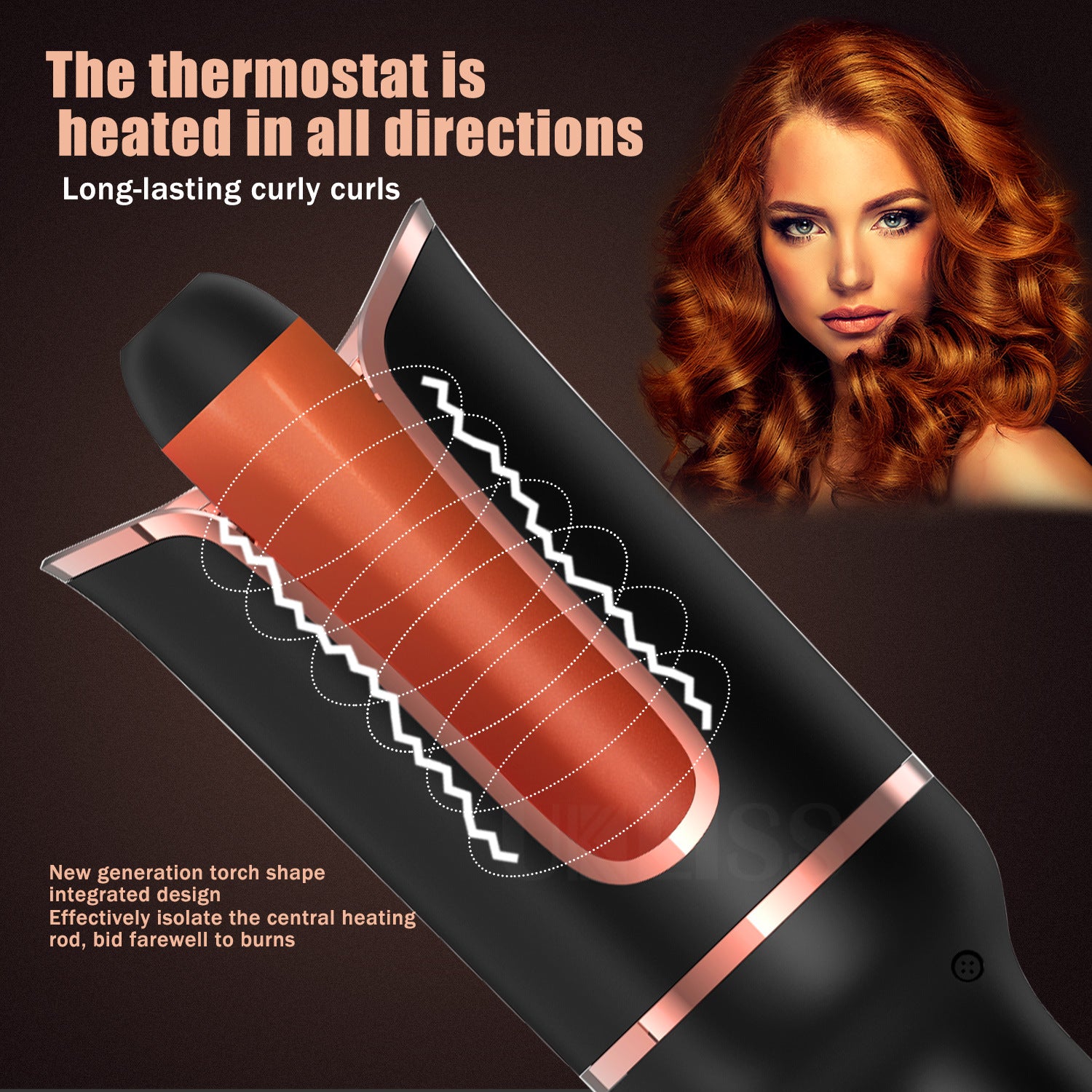 Automatic Rotating Hair Curler with Negative Ion Technology