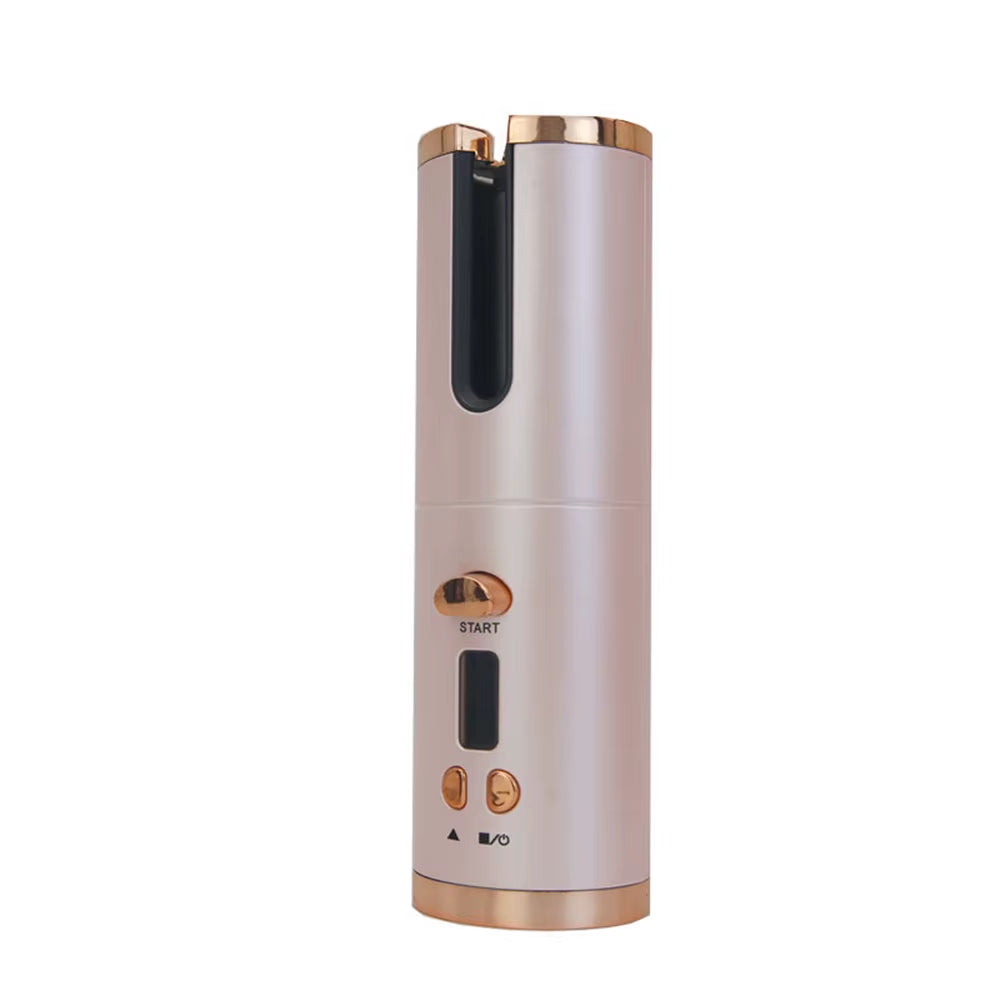 Portable Wireless Automatic Curling Iron with Anion Ceramic Technology - Fast Heating Travel Hair Curler and Styling Comb