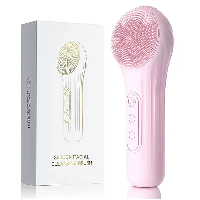 Sonic Facial Cleansing Brush – Waterproof Rechargeable Silicone Device