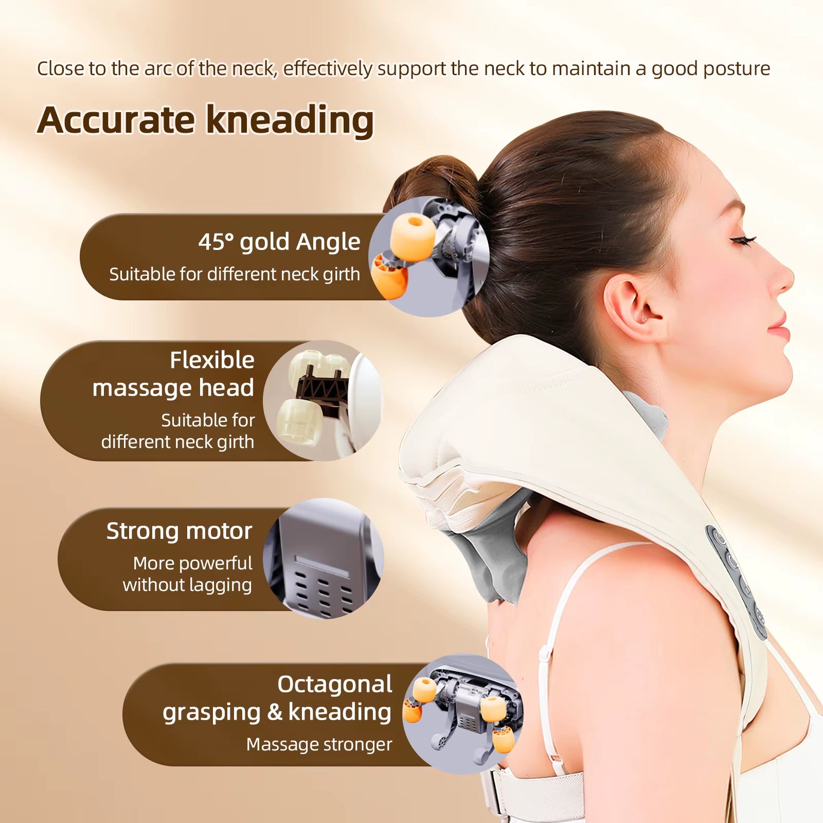 Wireless Neck and Shoulder Shiatsu Massager for Relaxation and Relief