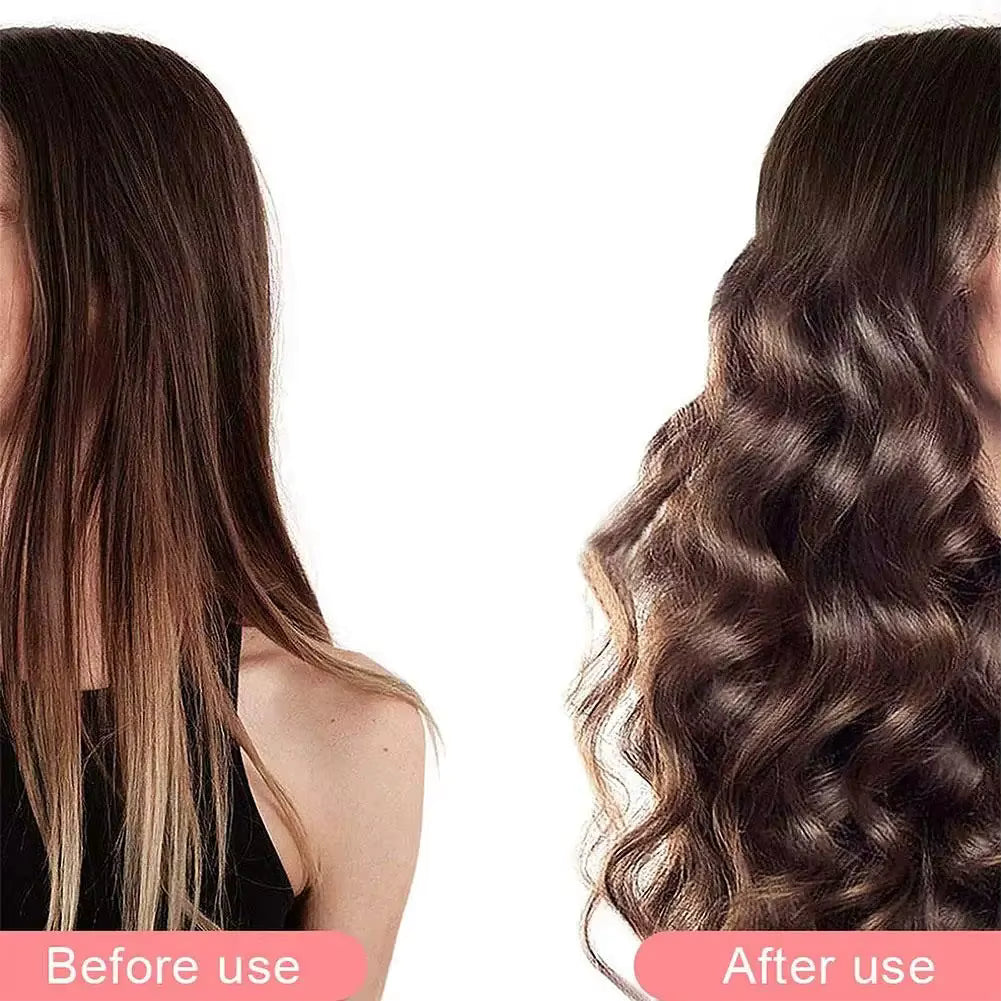 French Egg Roll Curling Iron 32mm – Get Effortless, Bouncy Waves with Shine