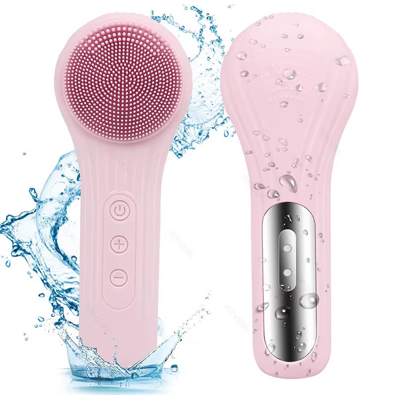 Sonic Facial Cleansing Brush – Waterproof Rechargeable Silicone Device