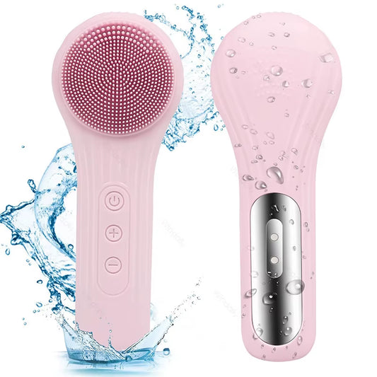 Sonic Facial Cleansing Brush – Waterproof Rechargeable Silicone Device
