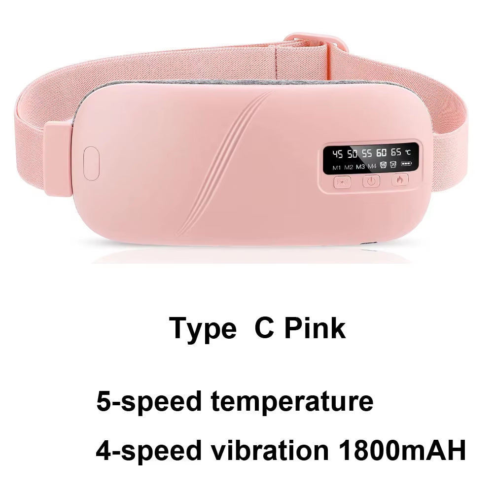 Electric Menstrual Cramp Relief Massager with Heating and Vibration for Abdominal Comfort