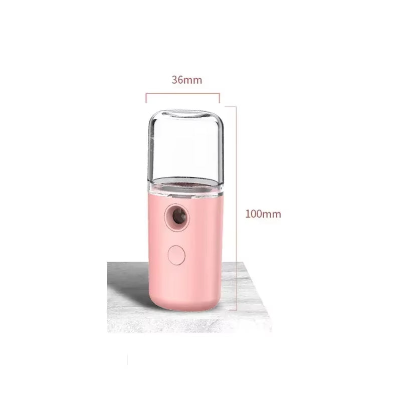 Portable Nano Facial Steamer and Humidifier - Rechargeable Hydrating Spray Device