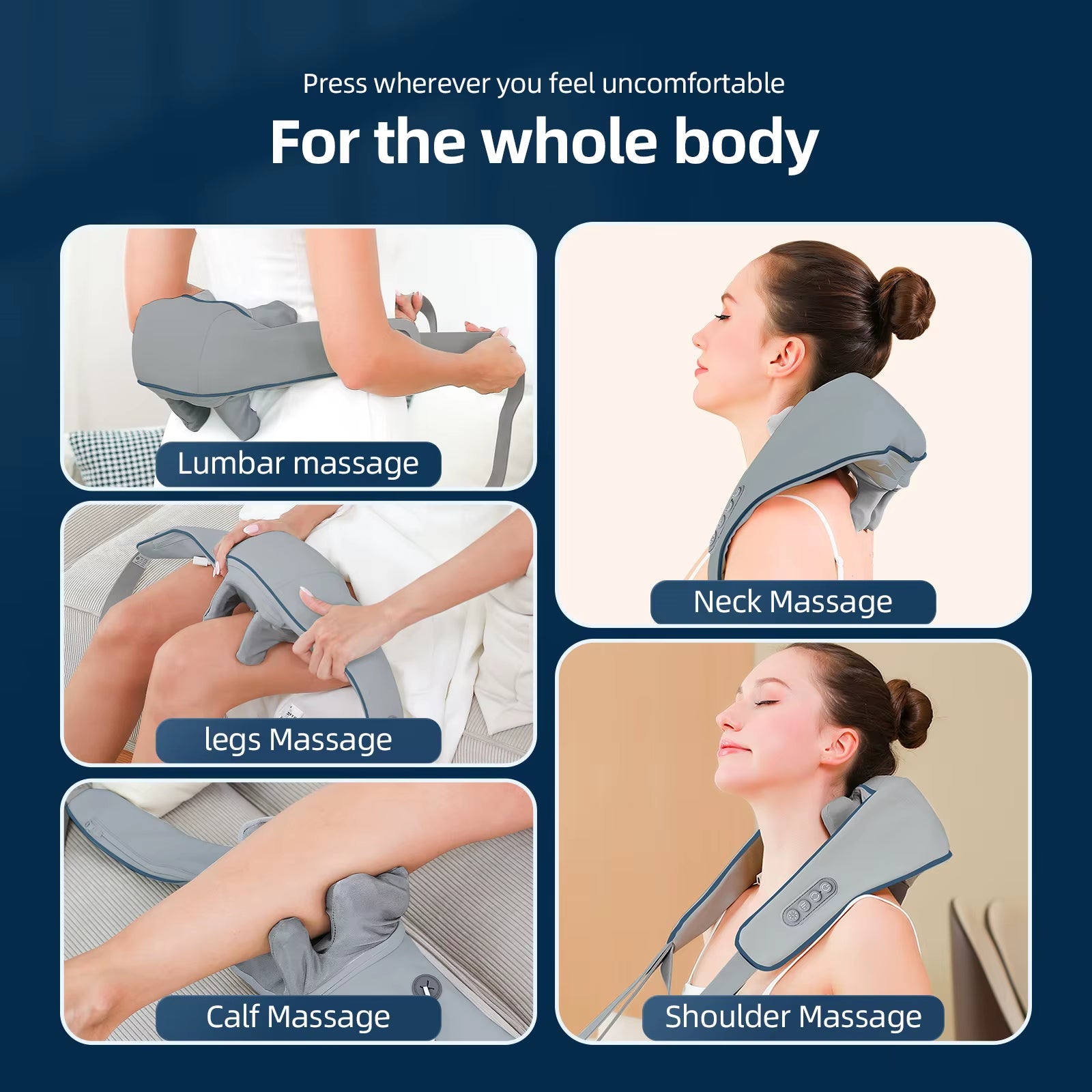 Wireless Neck and Shoulder Shiatsu Massager for Relaxation and Relief