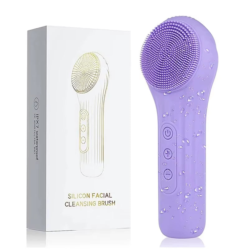 Sonic Facial Cleansing Brush – Waterproof Rechargeable Silicone Device