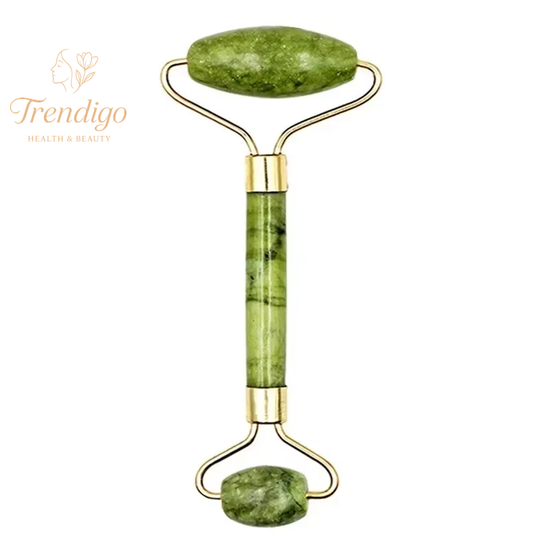 Natural Jade Roller and Gua Sha Massage Tool Set for Spa and Facial Treatments