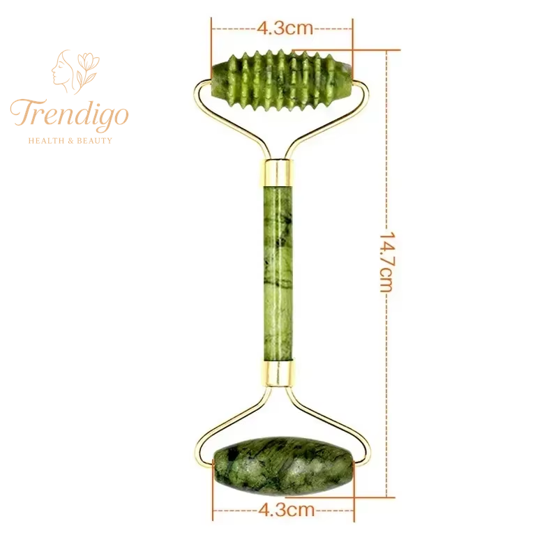 Natural Jade Roller and Gua Sha Massage Tool Set for Spa and Facial Treatments